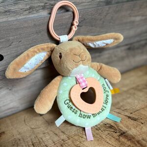 Guess How Much I Love You Bunny Rabbit Crackle Taggies Hanging Clip Baby Toy 10"